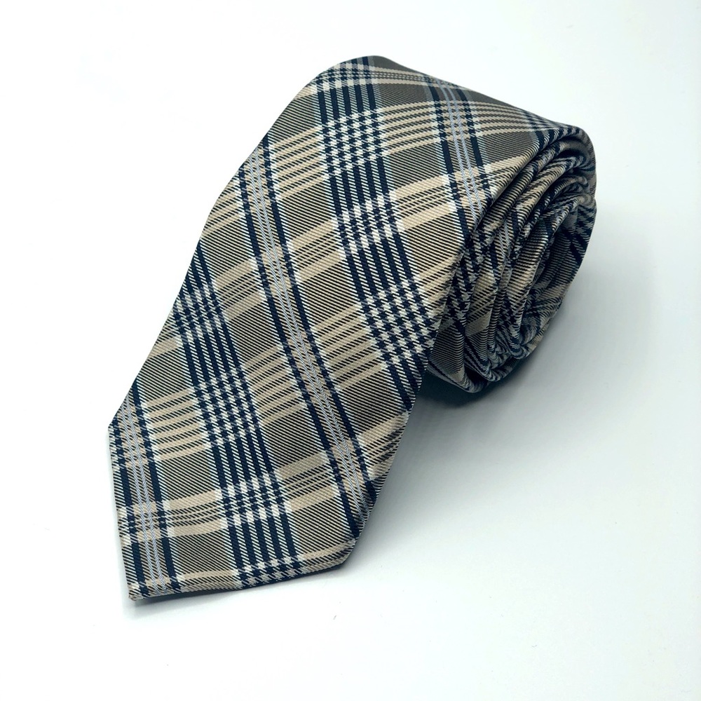 DKNY Plaid Skinny Tie